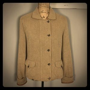 Lauren Ralph Lauren Cotton Jacket  sz 10 Leather
